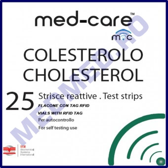 TESTE COLESTEROL - 25 TESTE - compatibile glucometrul MED-CARE