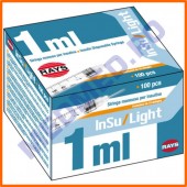 INSU/LIGHT - Seringă pentru insulină cu ac termosudat, 0,3 ml, 29G-0,33x12,7mm, 100buc
