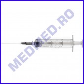 INJ / LIGHT seringă cu ac, luer central conic - 10 ml - 22G - 0,7x32 mm  100 buc