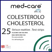 TESTE COLESTEROL - 25 TESTE - compatibile glucometrul MED-CARE